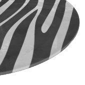 Zebra Black and Light Gray Print Schneidebrett (Ecke)