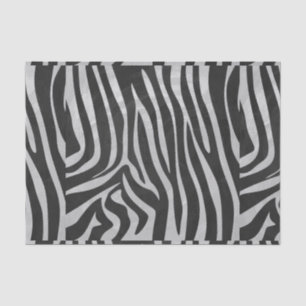 Zebra Black and Light Gray Print Seidenpapier