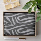 Zebra Black and Light Gray Print Seidenpapier (Geschenk)