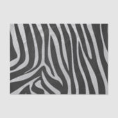 Zebra Black and Light Gray Print Seidenpapier (Vorderseite)