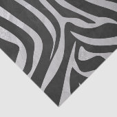 Zebra Black and Light Gray Print Seidenpapier (Ausschnitt)
