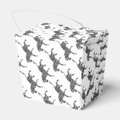 Zebra Black and Light Gray Silhouette Geschenkschachtel (Rückseite)