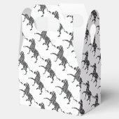 Zebra Black and Light Gray Silhouette Geschenkschachtel (Geöffnet)