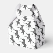 Zebra Black and Light Gray Silhouette Geschenkschachtel (Vorderseite)