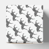Zebra Black and Light Gray Silhouette Geschenkschachtel (Oben)
