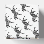 Zebra Black and Light Gray Silhouette Geschenkschachtel (Oben)