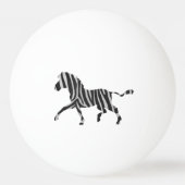 Zebra Black and Light Gray Silhouette Tischtennisball (Vorderseite)