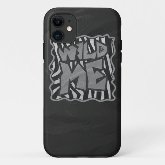 Zebra Black and Light Gray Wild Me Case-Mate iPhone Hülle (Rückseite)