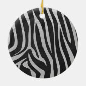 Zebra Black and Light Gray Wild Me Keramikornament (Hinten)