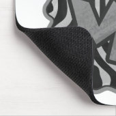 Zebra Black and Light Gray Wild Me Mousepad (Ecke)