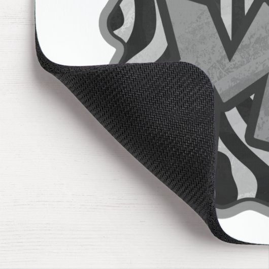 Zebra Black and Light Gray Wild Me Mousepad (Ecke)