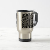 Zebra Black and Light Gray Wild Me Reisebecher (VorderseiteRechts)