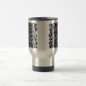 Zebra Black and Light Gray Wild Me Reisebecher (Mittel)