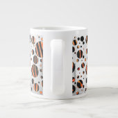 Zebra Black and Orange Polka Dots Jumbo-Tasse (Rückseite)