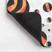 Zebra Black and Orange Polka Dots Mousepad (Ecke)