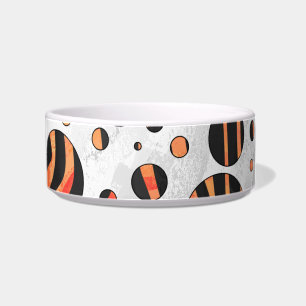 Zebra Black and Orange Polka Dots Napf