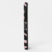 Zebra Black and Pink Monogram Case-Mate iPhone Hülle (Hinten/Links)