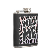 Zebra Black and Pink Wild me Flachmann (Rechts)