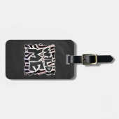 Zebra Black and Pink Wild me Gepäckanhänger (Vorderseite horizontal)