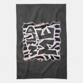 Zebra Black and Pink Wild me Handtuch (Vertikal)