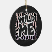 Zebra Black and Pink Wild me Keramik Ornament (Rechts)