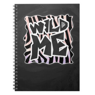 Zebra Black and Pink Wild me Notizblock