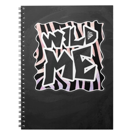Zebra Black and Pink Wild me Notizblock (Vorderseite)