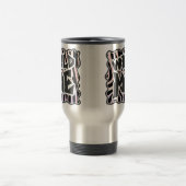 Zebra Black and Pink Wild me Reisebecher (Mittel)