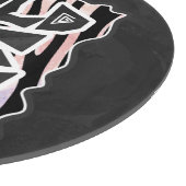 Zebra Black and Pink Wild me Schneidebrett (Ecke)