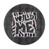 Zebra Black and Pink Wild me Schneidebrett (Vorderseite)