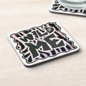 Zebra Black and Pink Wild me Untersetzer (Linke Seite)