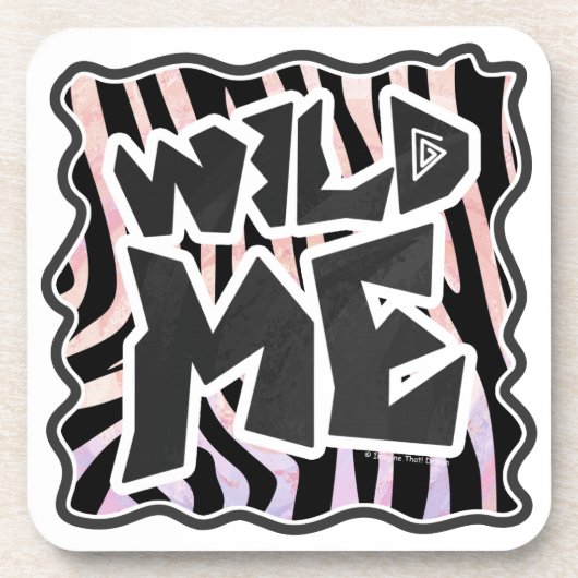 Zebra Black and Pink Wild me Untersetzer (Vorderseite)