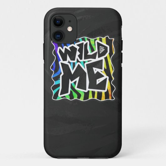 Zebra Black and Rainbow Wild Me Case-Mate iPhone Hülle (Rückseite)