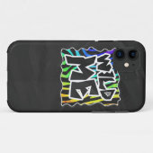 Zebra Black and Rainbow Wild Me Case-Mate iPhone Hülle (Rückseite (Horizontal))