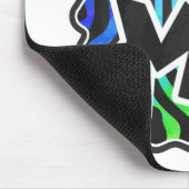 Zebra Black and Rainbow Wild Me Mousepad (Ecke)