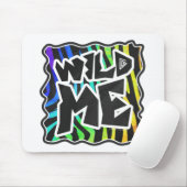 Zebra Black and Rainbow Wild Me Mousepad (Mit Mouse)