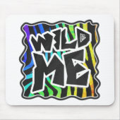 Zebra Black and Rainbow Wild Me Mousepad (Vorne)