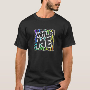 Zebra Black and Rainbow Wild Me T-Shirt