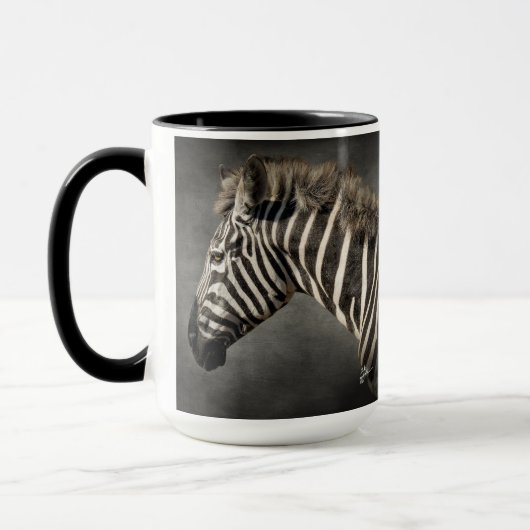 Zebra Black and White Animal Print Chic Modern Tasse (Links)