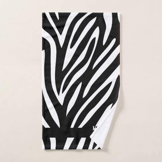 Zebra Black and White Jungle Safari Thema Badhandtuch Set (Handtuch)