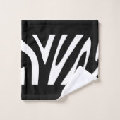 Zebra Black and White Jungle Safari Thema Badhandtuch Set (Waschlappen)