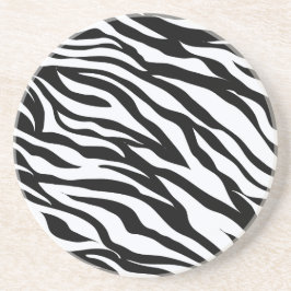 Zebra Black and White Pattern Drink Coasters Getränkeuntersetzer