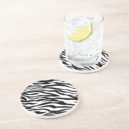 Zebra Black and White Pattern Drink Coasters Getränkeuntersetzer
