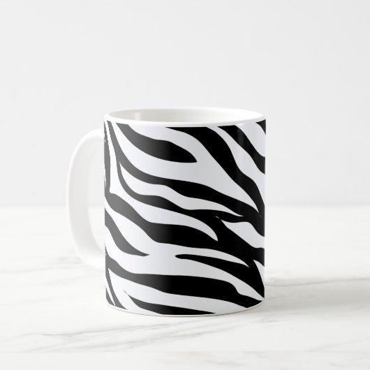 Zebra Black and White Pattern   Kaffeetasse (Vorderseite Links)