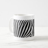 Zebra black and white print photo coffee mug kaffeetasse (Vorderseite Links)