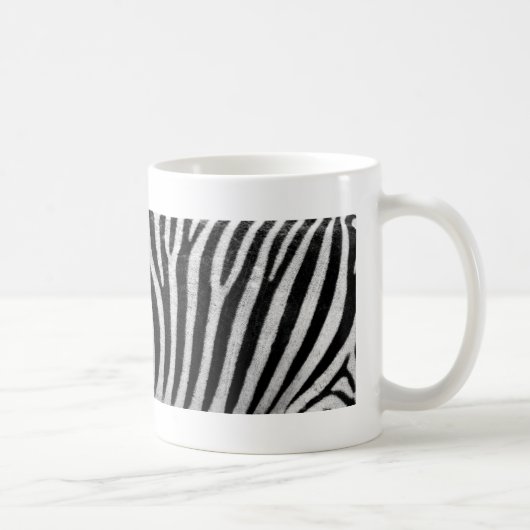 Zebra black and white print photo coffee mug kaffeetasse (Rechts)