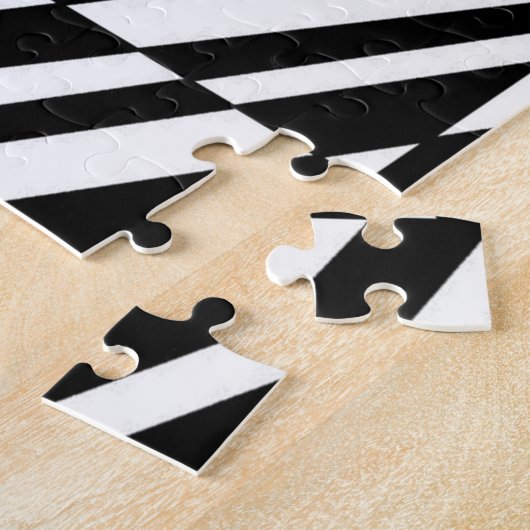 Zebra Black and White Square and Circle Pattern Puzzle (Seite)