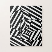 Zebra Black and White Square and Circle Pattern Puzzle (Vertikal)