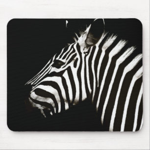 Zebra Black and White Stripes Animal Mousepad