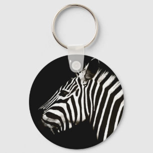 Zebra Black and White Stripes Animal Schlüsselanhänger